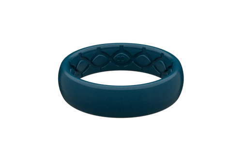 Satin Dark Ocean Thin Ring